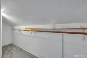Large upstairs closet.