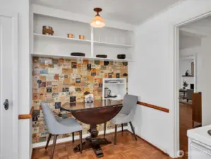 Perfect breakfast nook with a little charm.