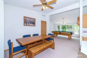 Dining Room and "Pool" Room