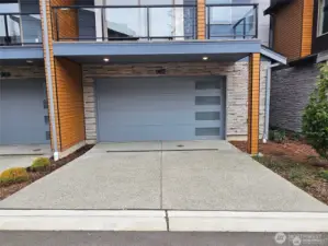 2 car garage and deck