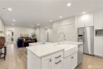 Kitchen and Living Room.