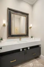 Brand new powder room.