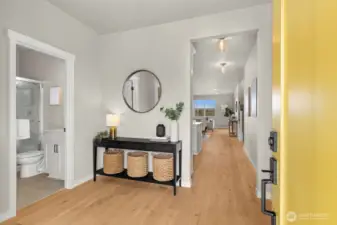 Photographs are for illustrative purposes only. Features, finishes, interior/exterior colors, landscaping and floorplan shown may vary from actual homes built.