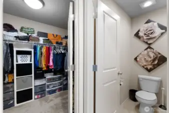 large walk in closet.