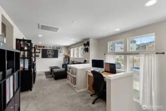 Loft space for office, gaming, you name it!