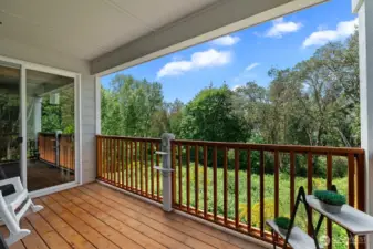 Gorgeous sunset views from the 2nd story balcony