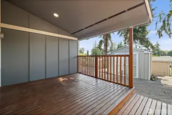 Covered patio.