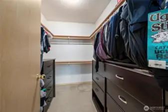 Large walk-in closet in the Primary Bedroom.
