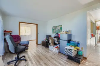 Front living room with office/den