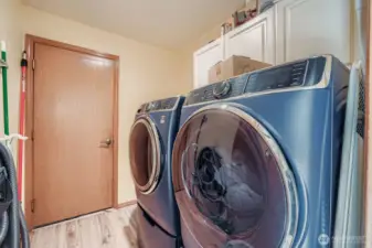 Laundry room with garage entrance