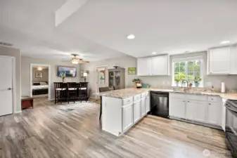 Open floor plan, open concept.