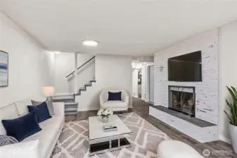 ADU Living Room-Virtually Staged
