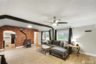 Energy efficient pellet stove.