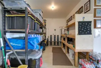 The storage space in the garage is amazing!