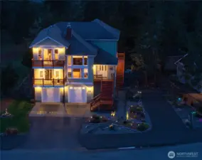 And at night, you can enjoy the thoughtfully curated outdoor lighting and colorful solar lights in the gardens.