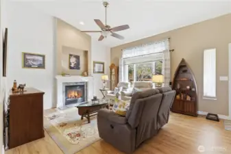 Bright living room to welcome you home. Updated flooring throughout.