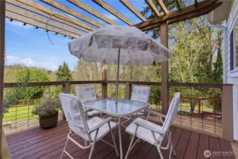 One of two separate seating areas to enjoy the outdoors