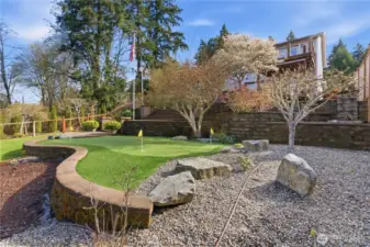 Private putting green—practice your short game anytime, no crowds needed