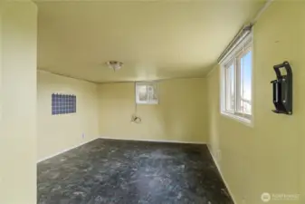 Bedroom in basement
