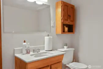 Lower level half bath