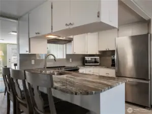Granite countertops and stainless appliances