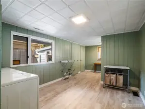 Laundry and storage right off the kitchen