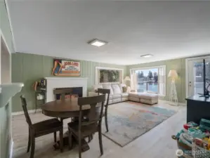 Another view of the living room from the hallway