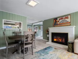 Gas fireplace for cozy nights