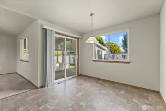 Breakfast nook and entry to the sun room