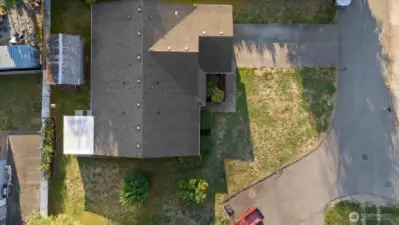 Aerial view from a drone of the property