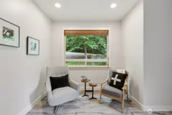 Grab a book and relax in this inviting space.