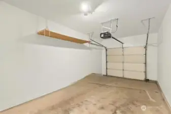 Full size attached single car garage