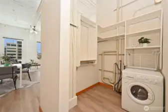 Closet and washer/dryer combo