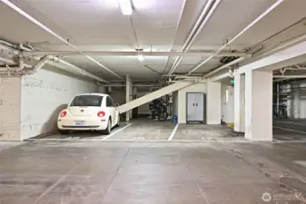 Garage parking P16 plus space for a motorcycle