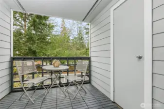 Private deck with storage