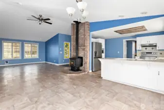 Large, light filled great room. Perfect for entertaining!