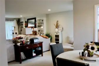 living room/dining from kitchen entry