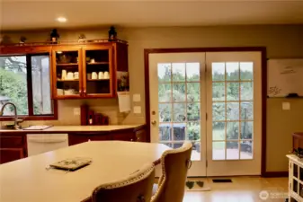 kitchen looking to back deck/patio