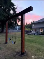 Backyard swing set