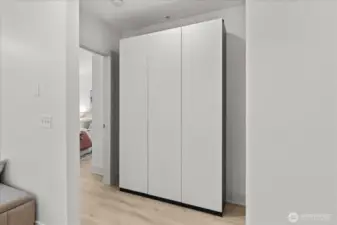 Additional storage in unit with plus extra storage on first floor.