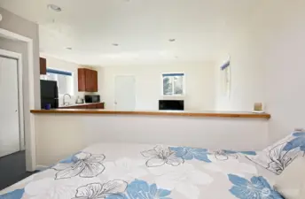 sleeping area of guest home