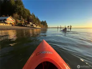 Sunset Paddle on Puget Sound's Colvos Passage.