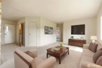Virtually Staged Living Room