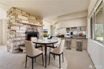 Virtually Staged Breakfast Nook