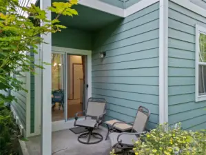 Private back patio