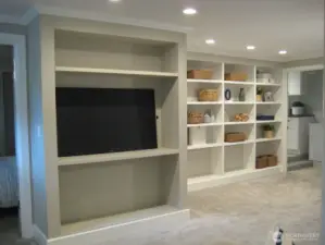 Large built-in media center.