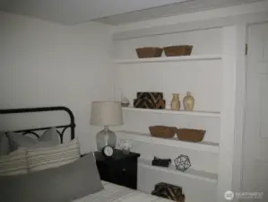 Lower level bedroom built-ins.