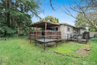 Back Yard with storage shed