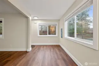 Spacious, open and bright entry.