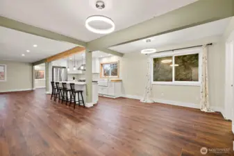 This space could actually be used as a family or game room too if you don't need a large dining room.